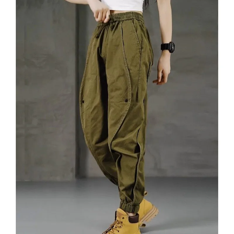 New Autumn Fashion Trend Brand Korean Version Patchwork Retro Workwear Loose Fitting and Versatile Handsome Men's Casual Pants