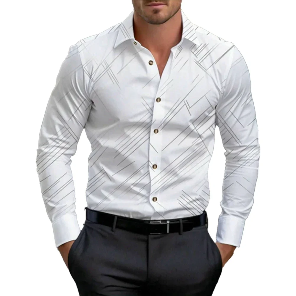 

Beach Party Casual Outings Beach Party Tops Casual Mens Shirt Polyester Fabric Striped Pattern Casual Style Daily Wear