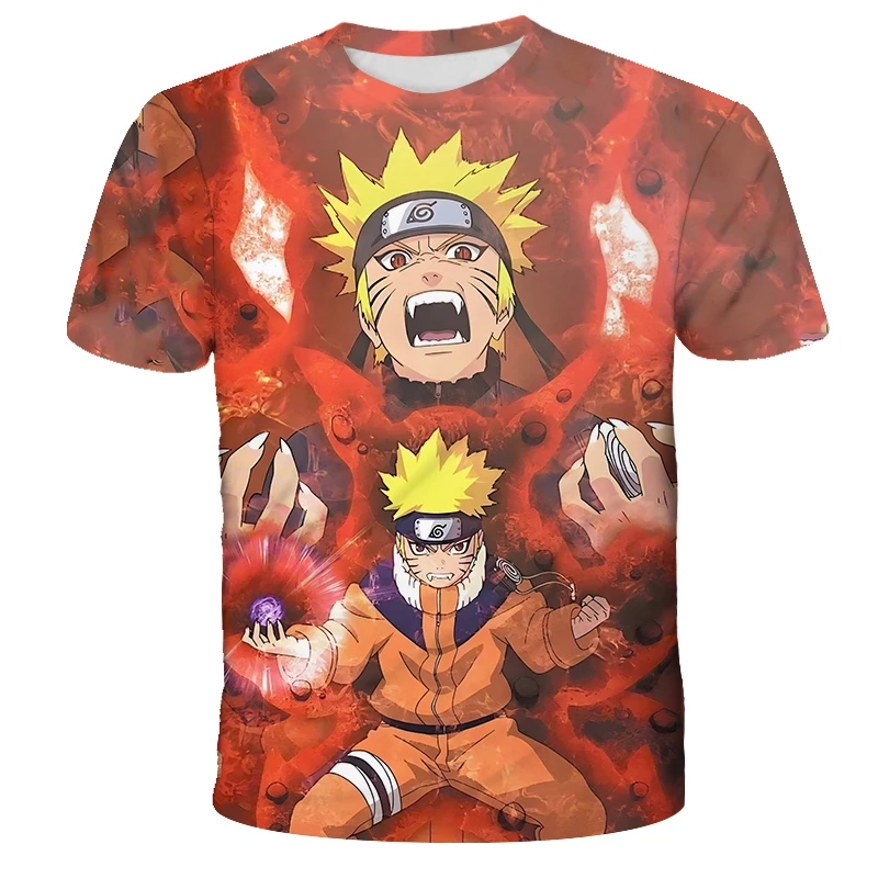 ญี่ปุ่น Anime Naruto TShirt Men's T เสื้อ 3D พิมพ์ผู้ชายแขนสั้น Tees เด็กขนาดใหญ่ T เสื้อผู้ชายเสื้อผ้าเสื้อยืด Cool Tops