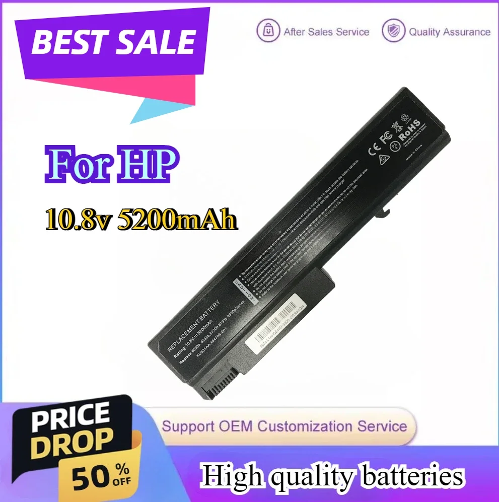 

New Laptop Battery for Hp Compaq 6535b 6530b 6735b HSTNN-IB68 IB69 C68C EliteBook 6930p 8440P 8440W 6450B 6 Cells