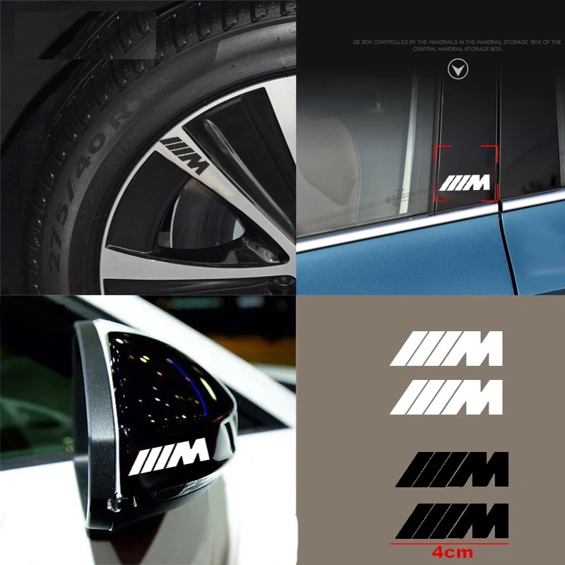 4Pcs Car Body Sticker For BMW E46 E60 E39 E70 E83 E85 E87 E90 F10 F20 F30 1 2 3 5 7 X Series M3 M5 M7 M2