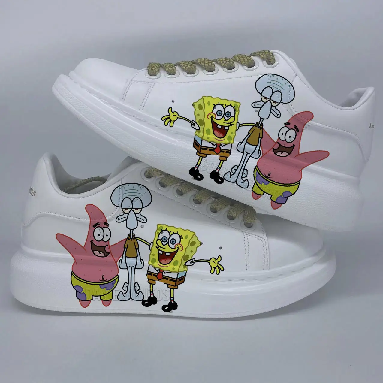 Spongebob Shoes Couple Board Shoes Anime Patrick Star Casual Sneakers 2025 New Children Tennis Shoes Height Increasing Shoes