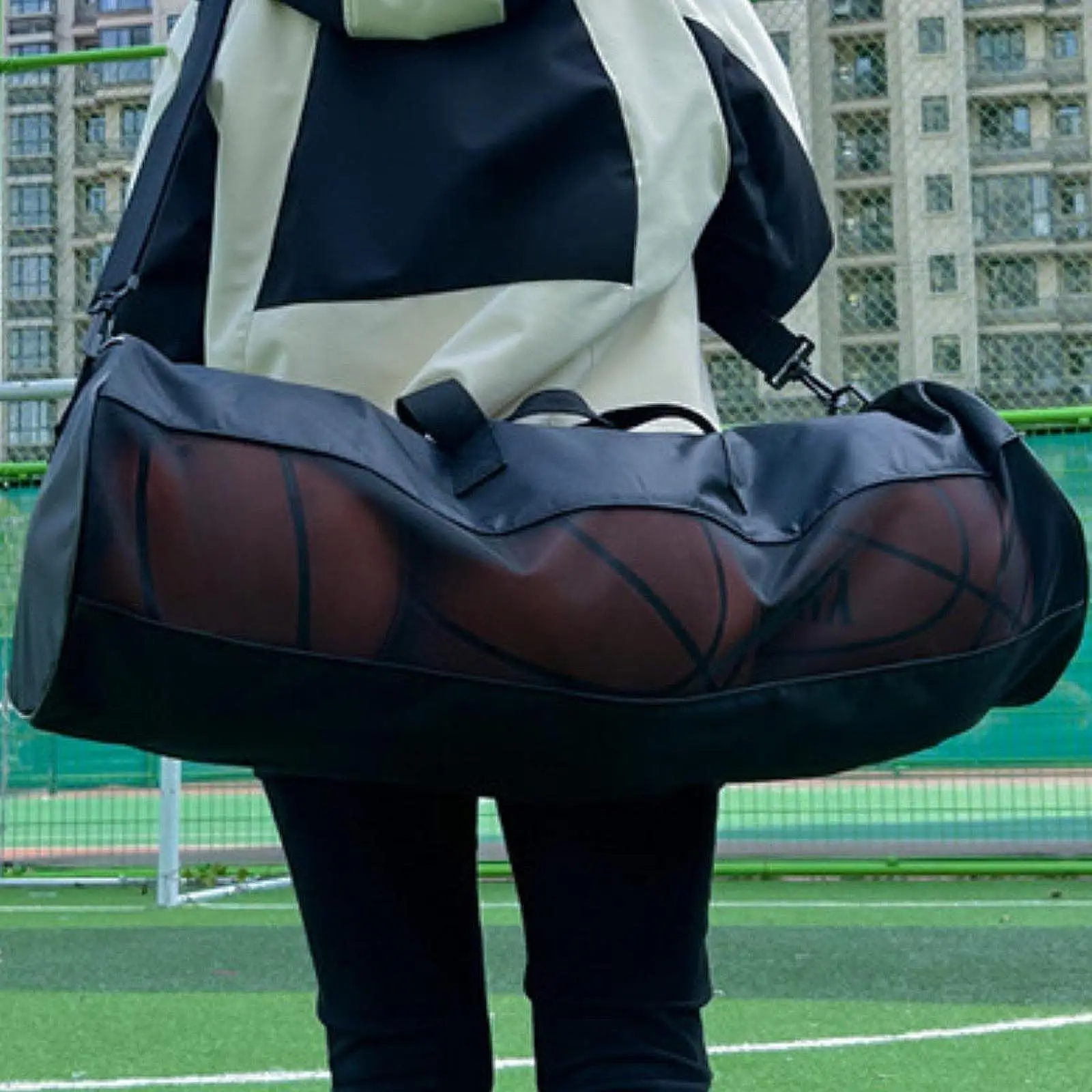 حقيبة كرة السلة الشبكية، حقيبة حمل الصالة الرياضية، حقيبة محمولة على شكل كرة واق من المطر