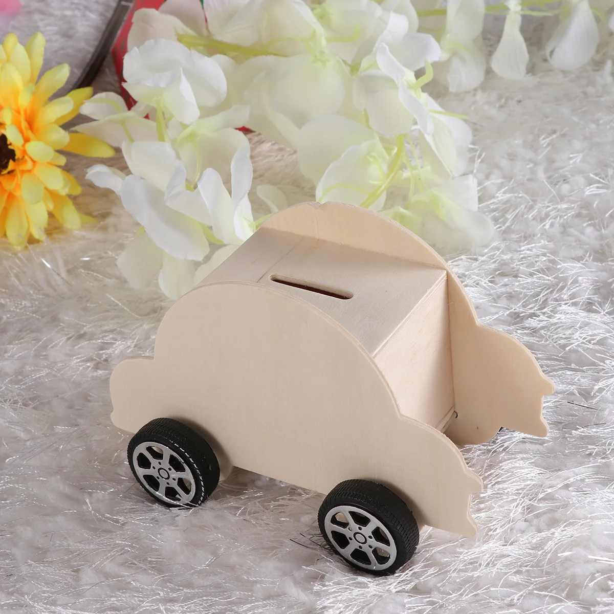 Houten autovormige spaarpot Diy spaarpot voor kinderen Creatieve muntautomaat Educatieve houten spaarpot Craft