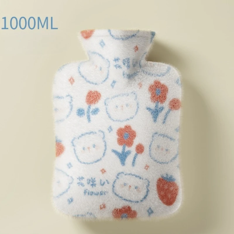 

Грелка с съемным плюшевым чехлом, 2 л, герметичная и взрывобезопасная конструкция для женщин, милый рисунок животных