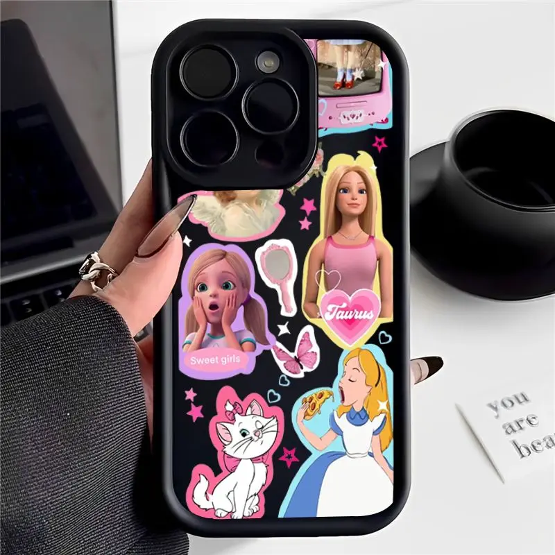 Barbie Princess Beautiful Cartoon Phone Case For iPhone 15 14 13 12 11 Pro Max 7 8 Plus XR XS MAX MINI Y2K Girl Cute Back Cover