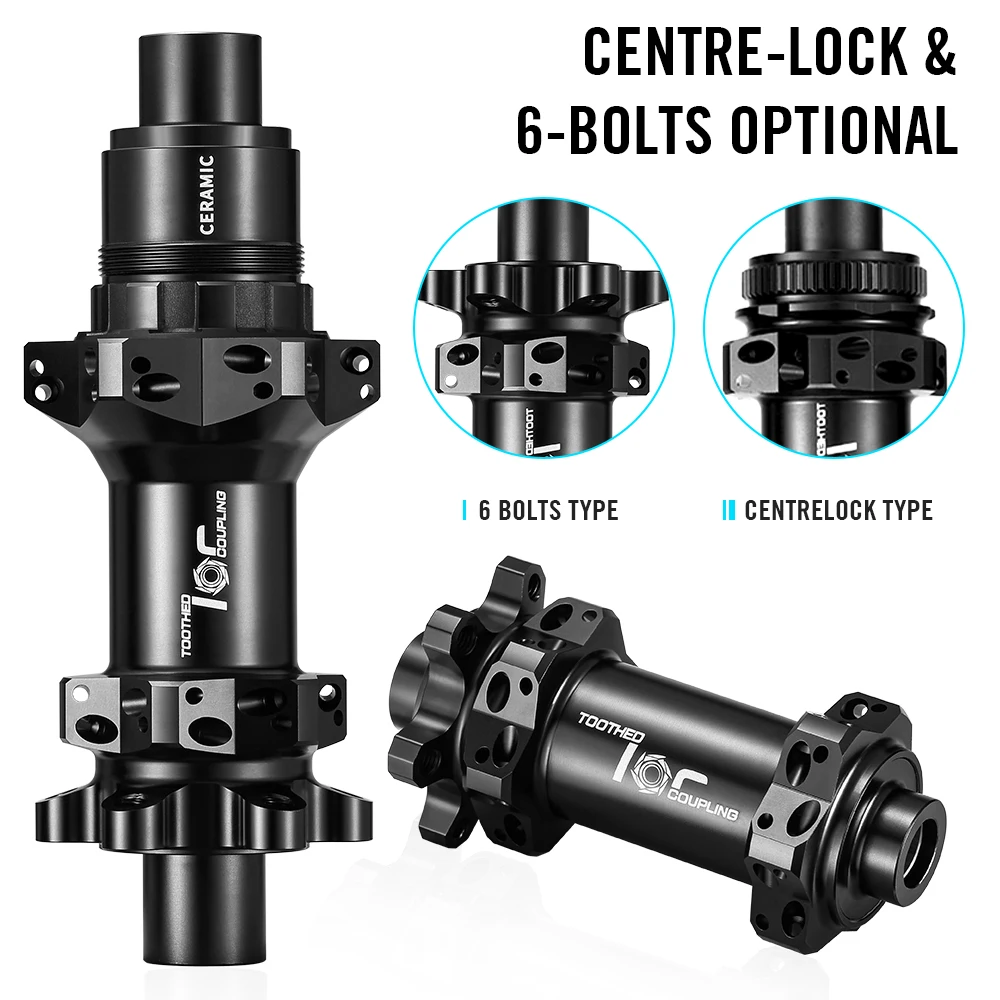 Ryet Ceramic sealed bearing Disc Brake Road Hub Straightpull 24 Hole HG XDR Centerlock 24H Thru Axle 12x100 centerlock 6-BOLTS