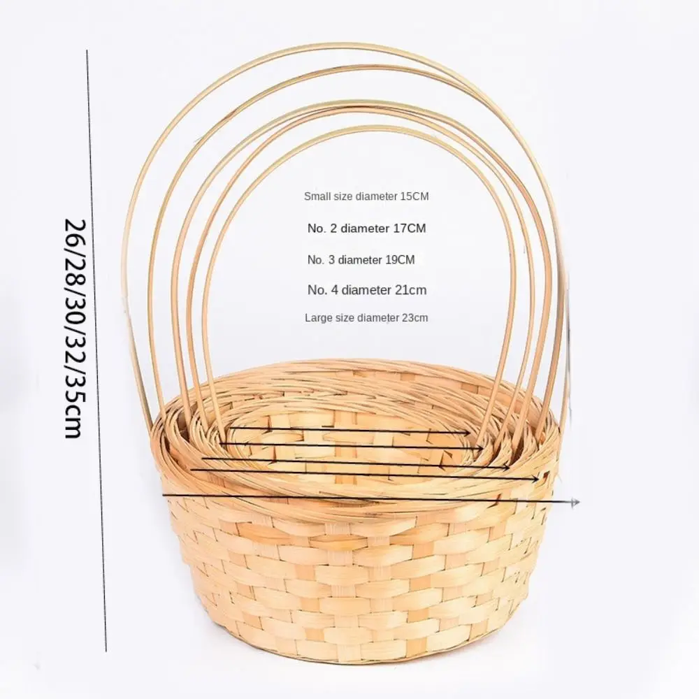 New Handmade Storage Basket Large Capacity Kitchen Accessories Fruit Storage Bin Multifunction Durable Bamboo Flower Basket