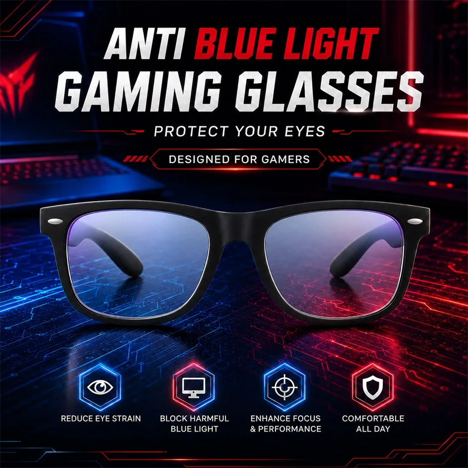 Gaming Gaming Anti Blue Light Glasses HD Clear Lens Anti Glare Computer Goggles Eye Strain Relief For Office Laptop Gaming Eyeglasses - Aliexpress Deal