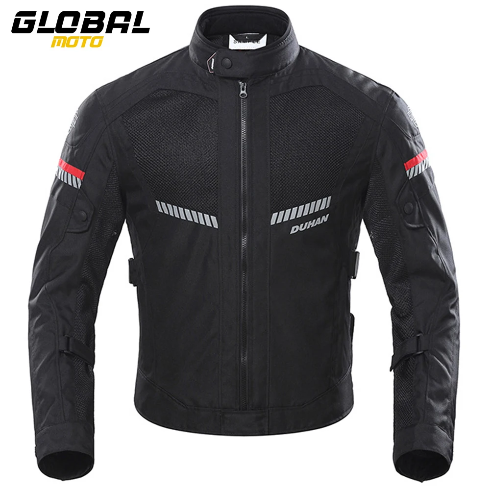 

Summer Breathable Motorcycle Jacket Wear Resistant Reflective Motorbike Riding Protective Jacket Men