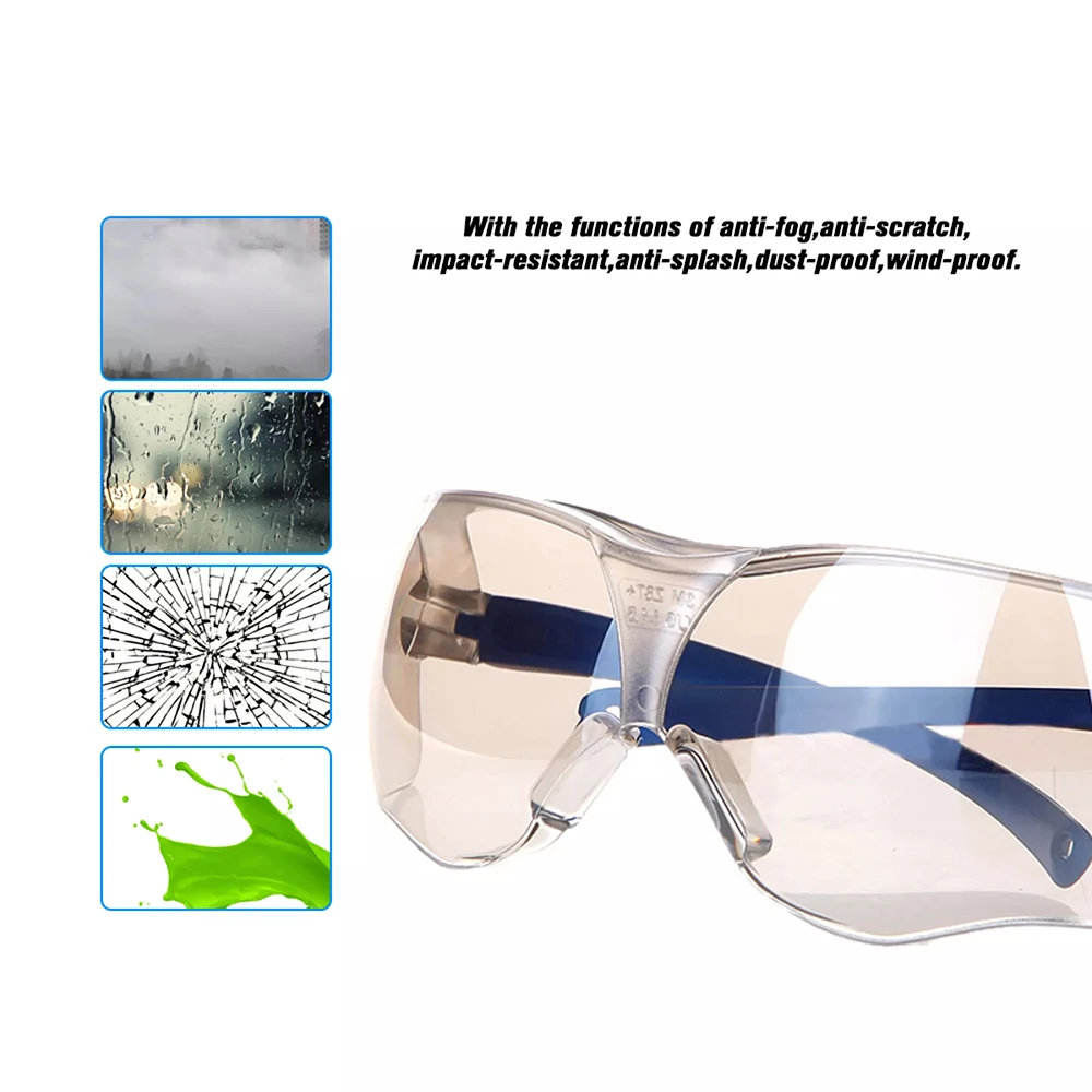 Lab Work Safety Eye Protective Glasses Anti Impact Wind Dust Fog Proof Goggles Safety Riding Cycling Clear Eyewear