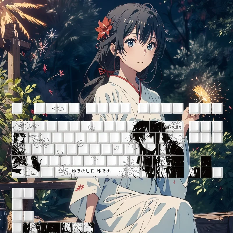 

Yukinoshita Yukino тематические колпачки для клавиш аниме окружающий высокий внешний вид PBT материал вишня высокая высота графический стиль 73/998 милые клавиши