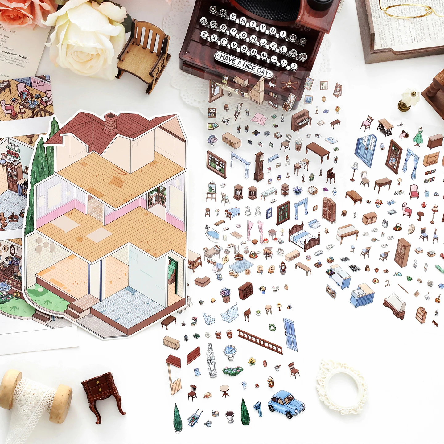 4 Fogli di Adesivi 3D per Scen - 3D Printing Construction recensione e prezzo
