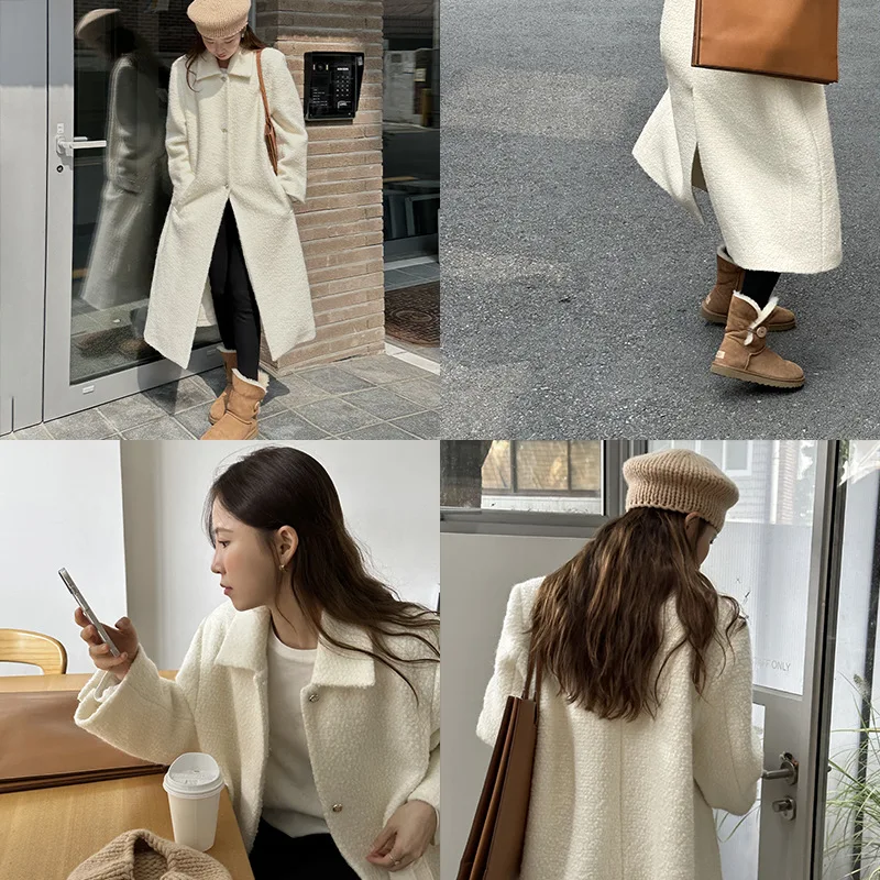 [Welfare picking up leaks] High-end wool coat for women's 2023 winter new fashionable lapel woolen coat