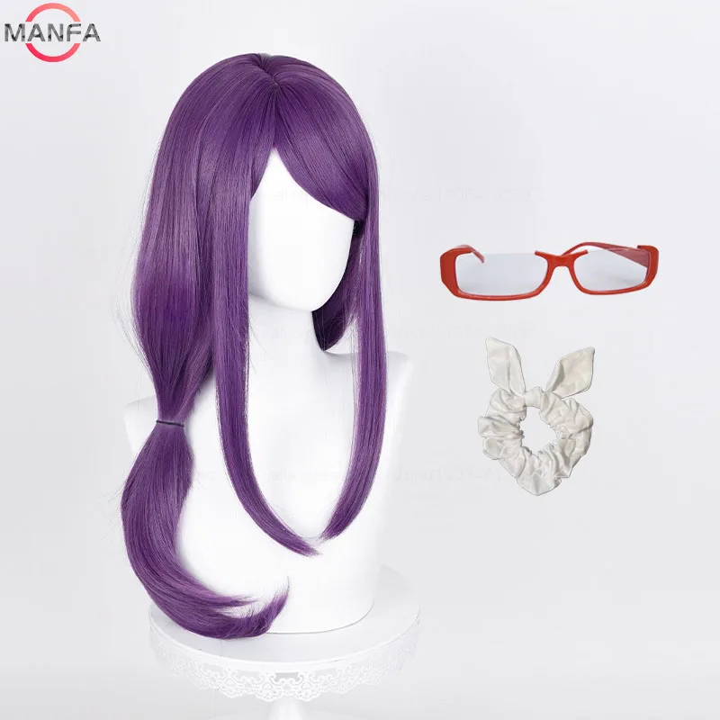 

High Quality Kamishiro Rize Cosplay Wig Purple Heat Resistant Synthetic Hair Anime Wigs + Wig Cap
