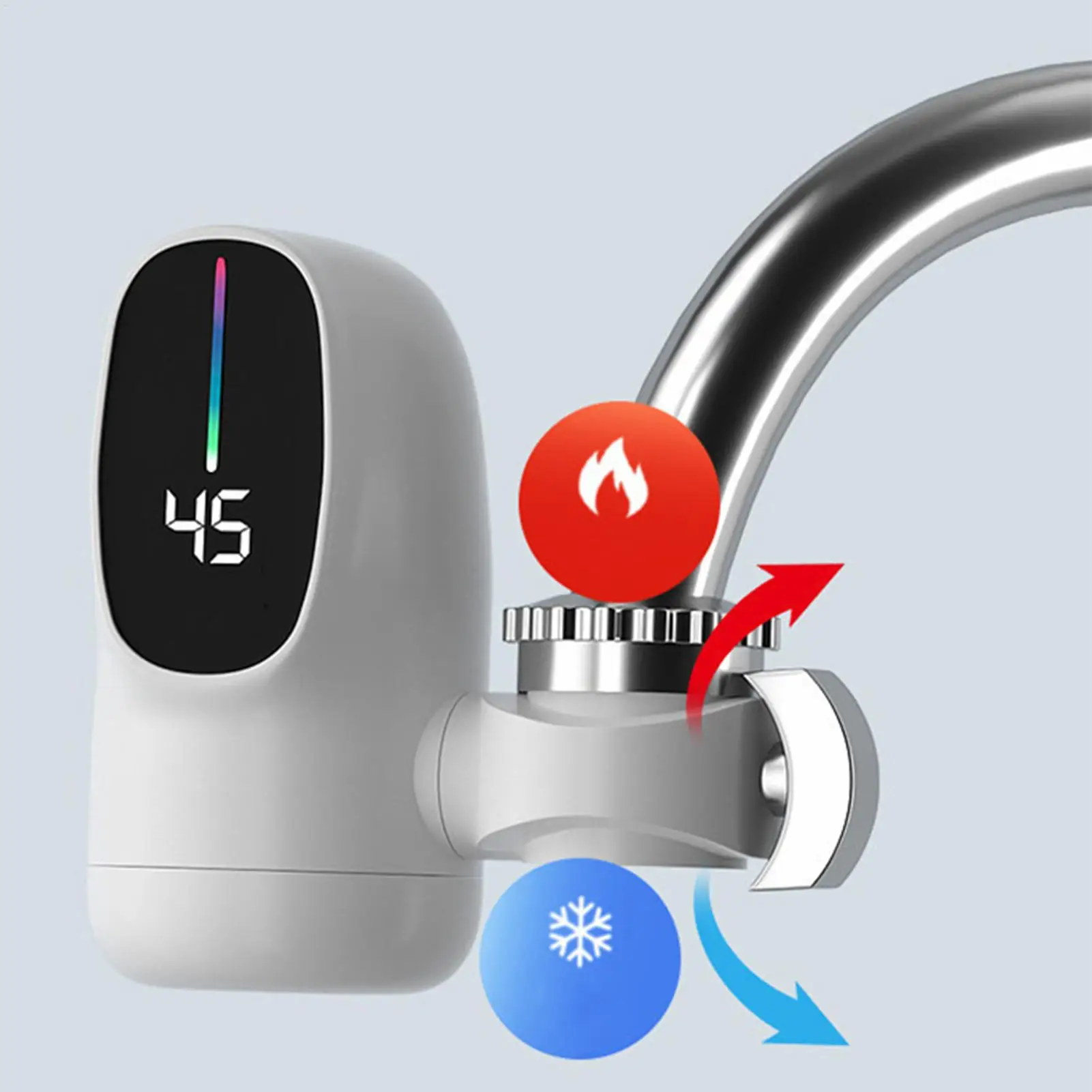 Instant Heating Electric Water Faucet Kitchen Bathroom Sink Tap Energy Saving Thermostatic Mixer for Home Hotel RV Office Use