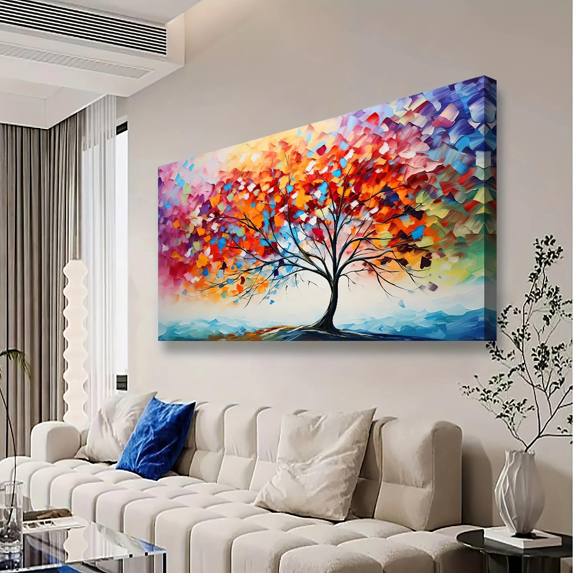 Wall Decoration Living Room Office Farmhouse Painting Art Wall Decoration Modern Texture Tree of Life Wall Decoration Painting