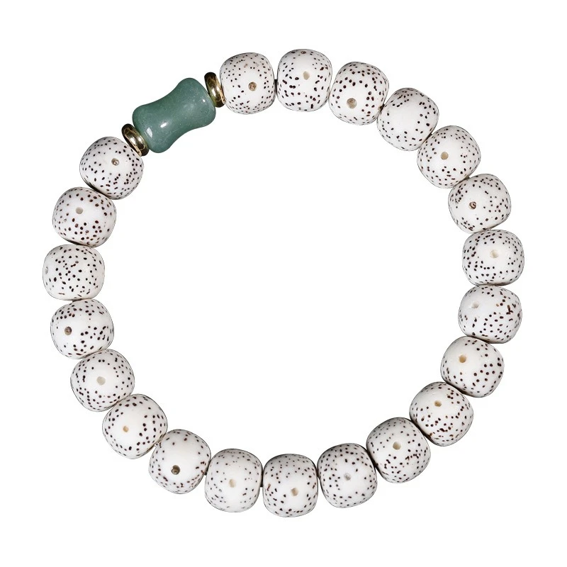 نجمة القمر بودي حبة سوار للرجال والنساء عالية الكثافة السلس الأبيض يناير الثقافية اللعب البوذية سبحة صلاة #6