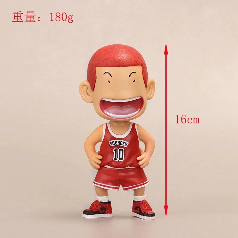 16CM Anime SLAM DUNK Figure Q Version Standing Sakuragi Hanamichi Model Rukawa Kaede Toy Gift Collection Action Figure PVC Boxed