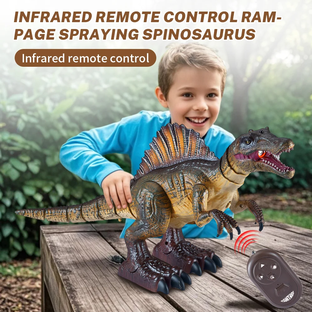

Remote Control Dinosaur Toys 2.4g RC Electric Walking Jurassic Dinosaur Simulation Velociraptor Toy Light Roaring child Toy Gift