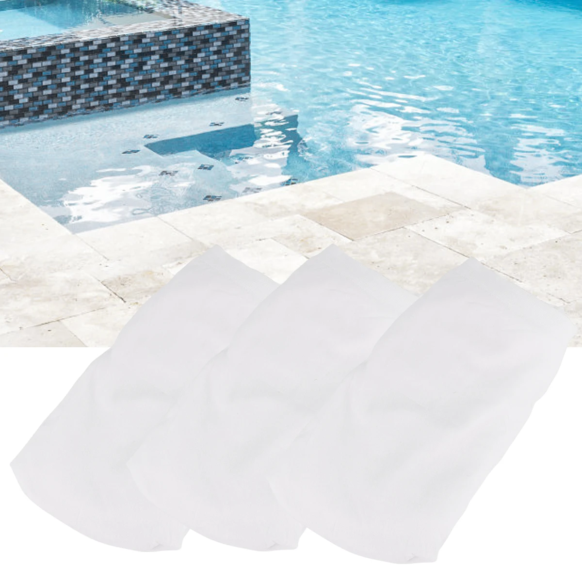 

5 Pcs Pool Filter Socks Saver Strainer Mesh Skimmer Basket Liner Reusable Elastic Swimming Clean Tools Garden Supplies