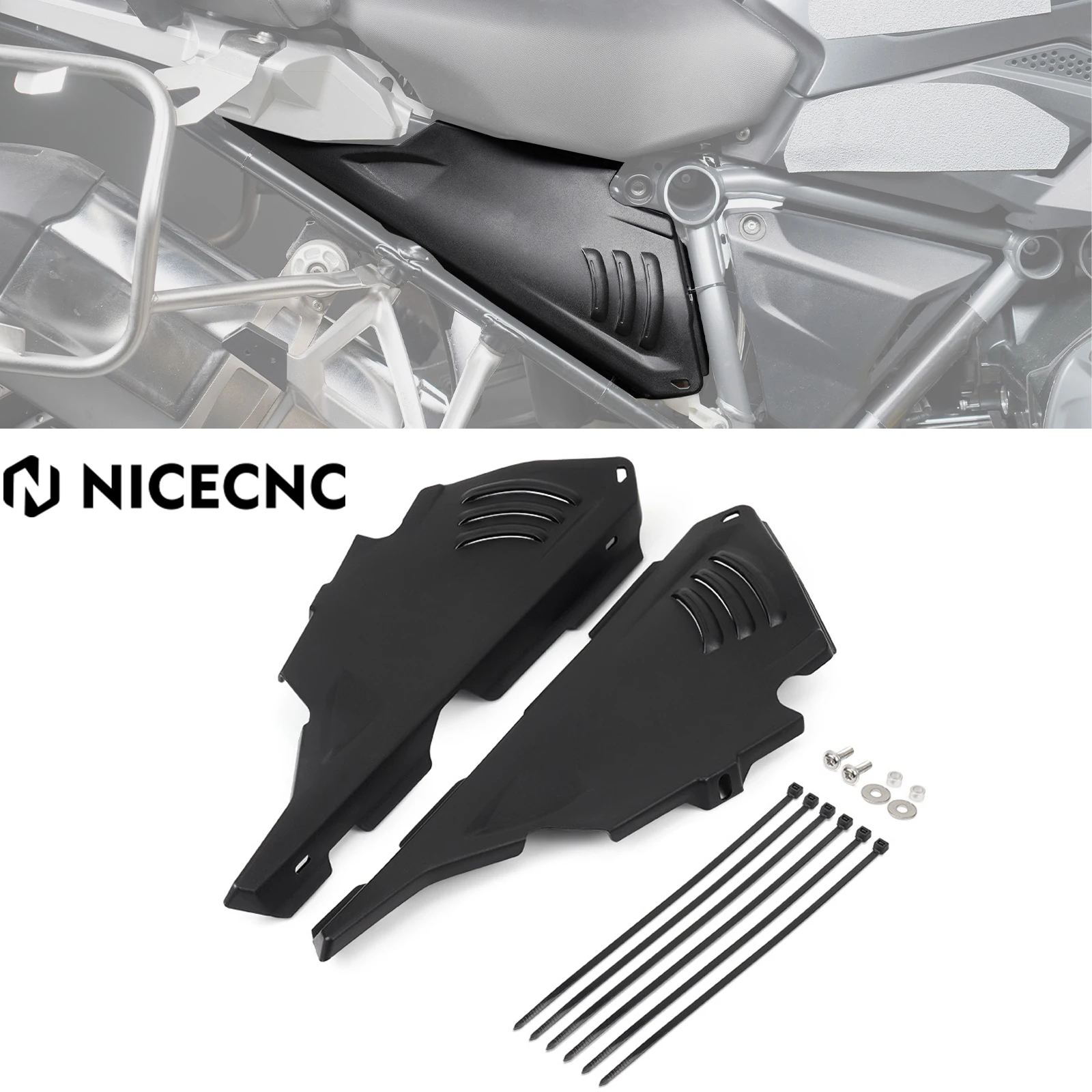 لسيارات BMW R1250GS R1200GS NICECNC الإطار الخلفي الجانب لوحة الحرس يغطي لسيارات BMW R 1200 GS 2013-2018 R 1250 GS R1250GS 2018-2023