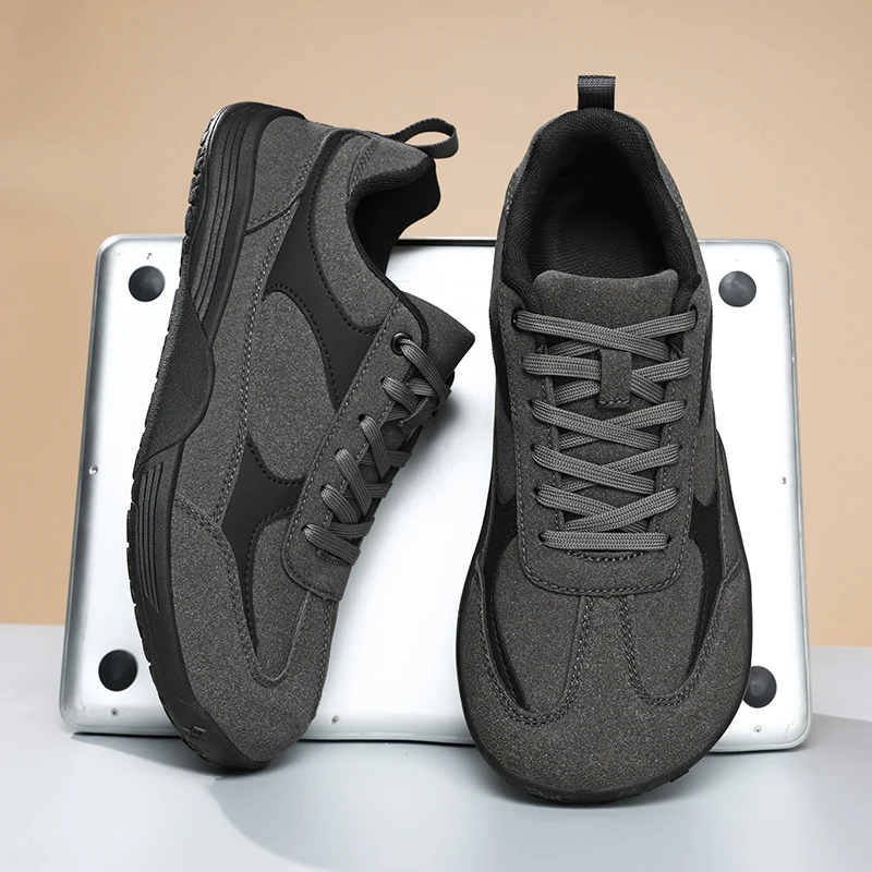 New Wide-toe Men's Shoes Casual Soft Sole Wide-Toe Shoes Walking Sneakers Outdoor Breathable Mesh Barefoot Shoes Large Size 48
