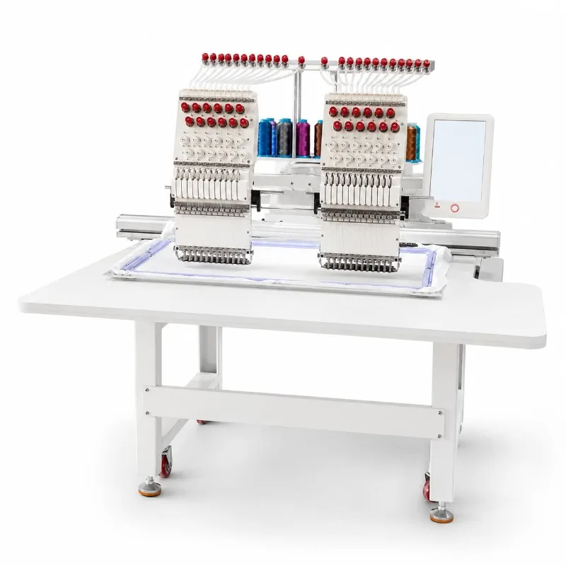 Embroidery Machine Double Head Multi Needle Computerized Customized Ready To Wear Garment Equipment