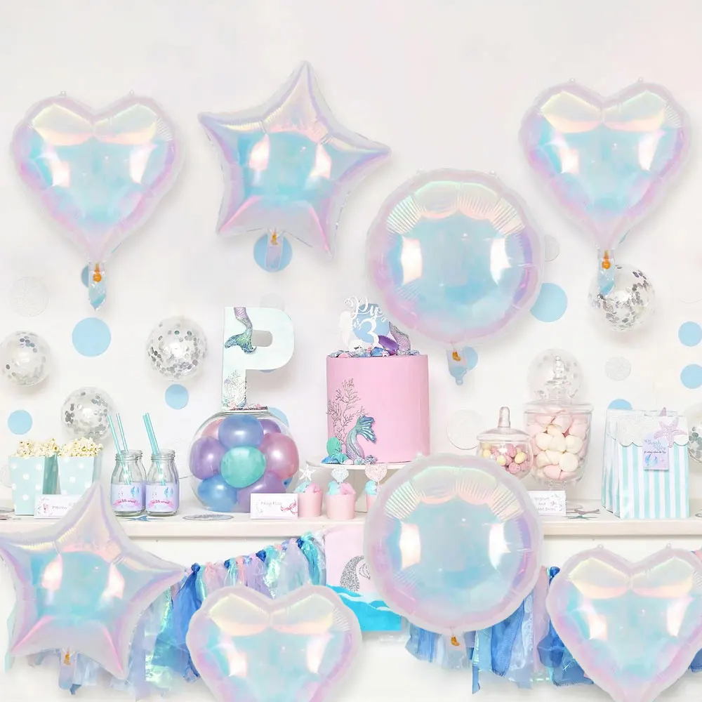 Meerjungfrau Geburtstag Party Dekoration Geschirr Teller Servietten Anzahl Folien Ballons Mädchen Geburtstag Party Dekore Baby Dusche Liefert – Detail 18