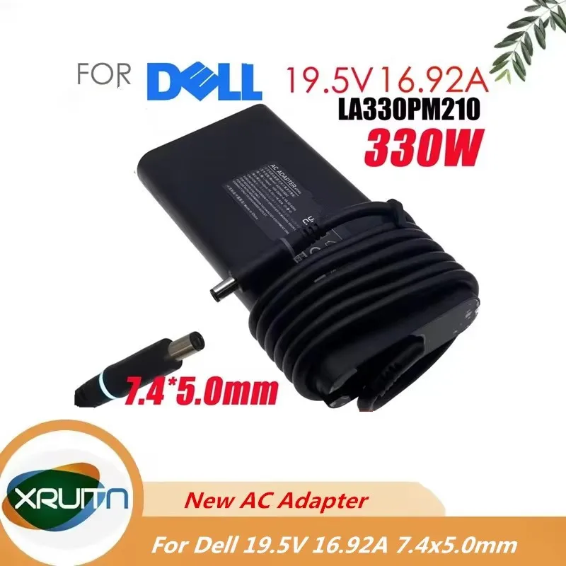 

Slim 330W 19.5V 16.92A Charger for DELL Alienware M17 M18X X17 X51 Area-51m G15 G16 5530 7630 7620 DA330PM190 LA330PM190 DA330PM