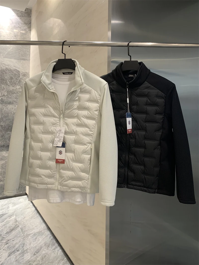Lightweight Design 90 White Duck down Jacket Stand Collar Men's Autumn Winter Outdoor Sports Casual Style Polyester Fiber