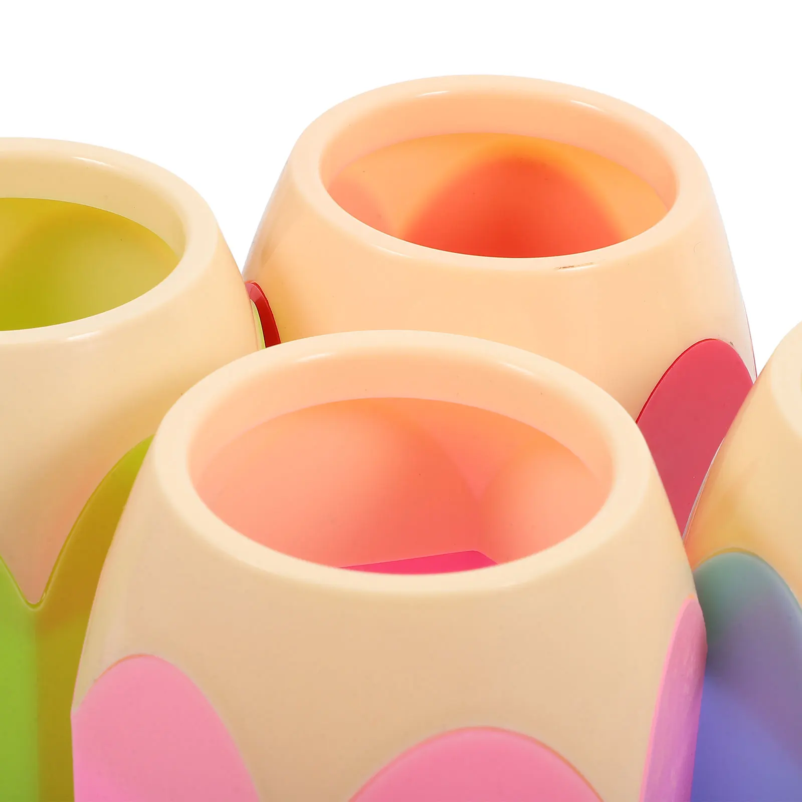

4pcs Pencil Holder Colorful Creative Desktop Storage Container Space-Saving Makeup Brush Lipstick for Classroom
