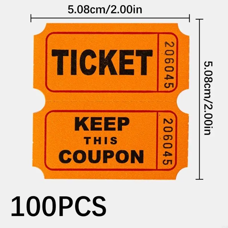 100Pcs Coated Paper Entry Tickets Double Roll For Event Entry Class Rewards  view 6