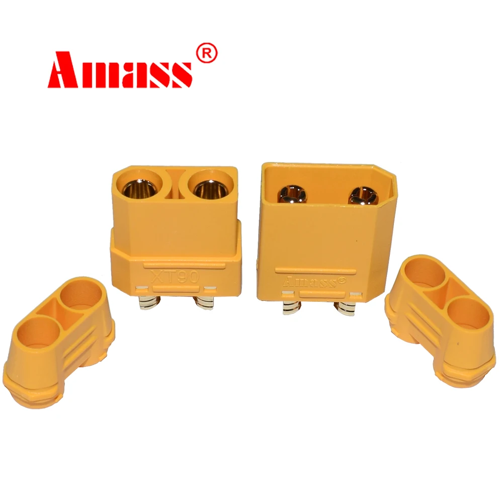 Amass-conector XT90 de 10 piezas, 5 pares, enchufe XT90H, 4,5mm, adaptador banana macho hembra para batería Lipo de coche y Dron teledirigido