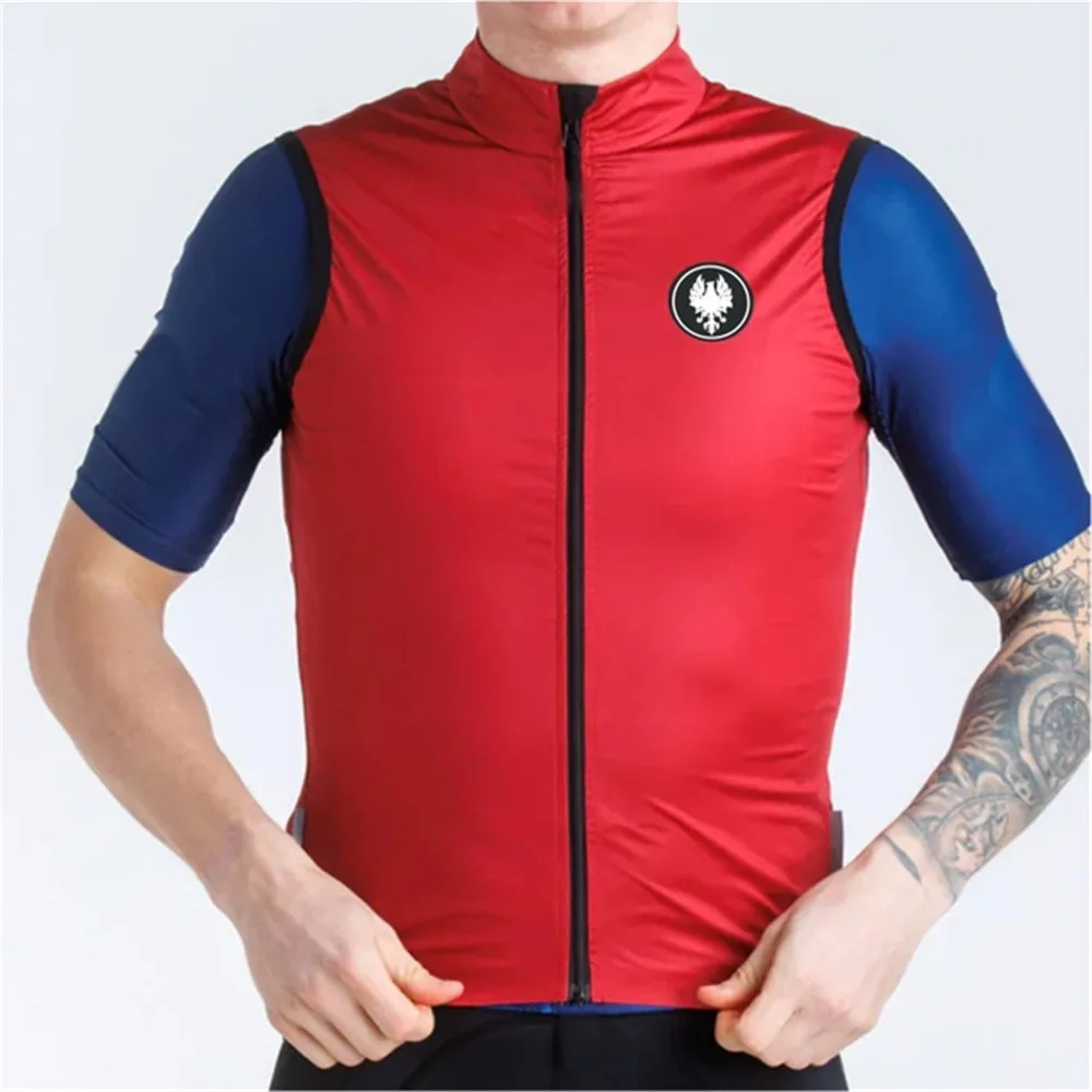 Men's Cycling Sleeveless Windproof/Waterproof Vests Bicicletas Chaleco Ciclismo Bicycle Windbreaker Mtb Road Bike Team Gilet