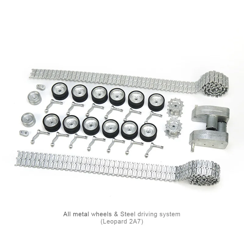 TD Zdalnie sterowany ciężki czołg Leopard 2A7 Ulepszone metalowe części zamienne RC Battle War Military Vehicle