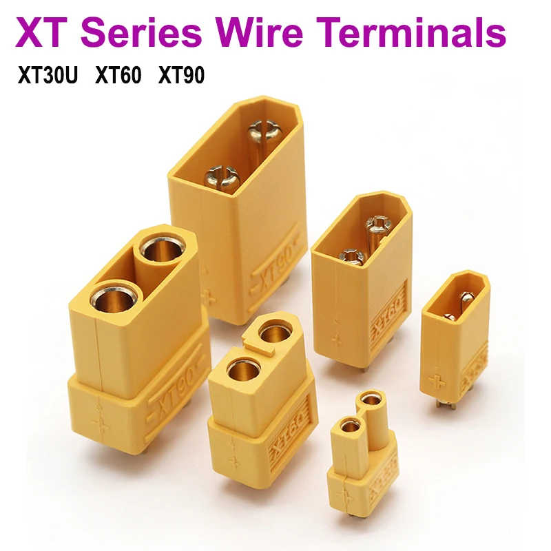 

XT Series Wire Terminals XT30U XT60 XT90 Plug Bullet Welding Connector for RC Lithium Polymer Battery Model Aircraft Accessories