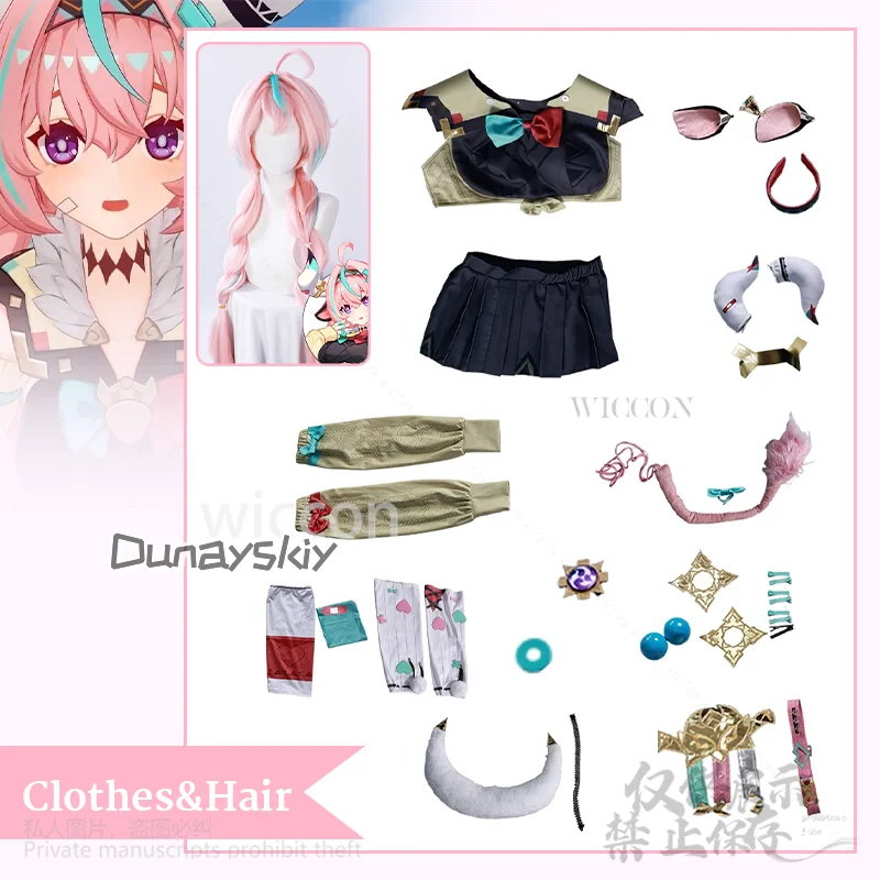 Varesa Cosplay Anime juego GENSHIN IMPACT lingeries traje Sexy vestido Jirai Kei Lolita Y2K pelucas para niñas mujer personalizado
