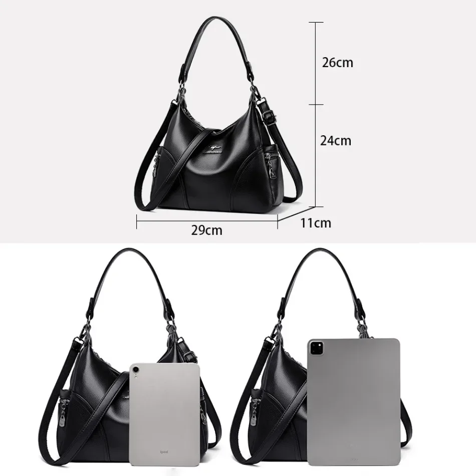 New High Quality Leather Purses and Handbags Luxury Designer Croosbody Bags Shoulder Messenger Bags for Women 2024 Sac A Main