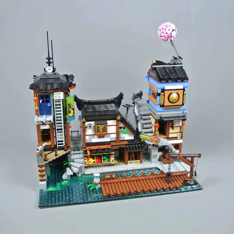 3553 قطعة متوافقة 70657 06083 نينجا سيتي دوكس اللبنات الطوب سلسلة الأفلام نموذج عيد ميلاد اللعب هدية 89066 الكلاسيكية MO