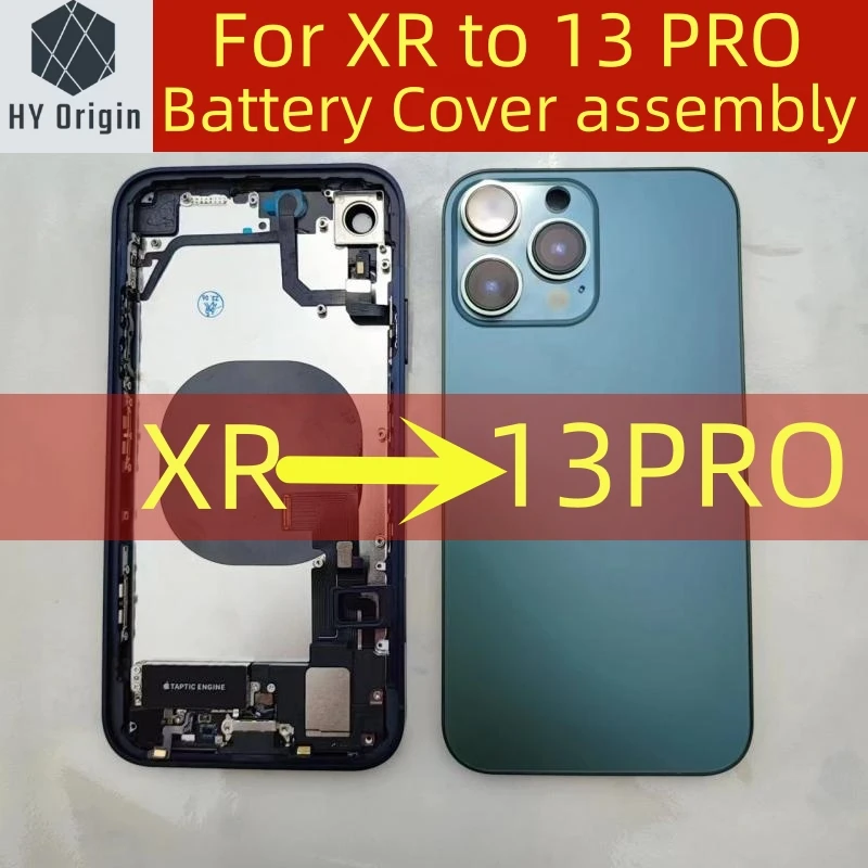 DIY Back Shell For iPhone XR To 13 Pro Back Cover Assembly Fully Compatible For iPhone XR Back Housing Free Gifts Free Shipping