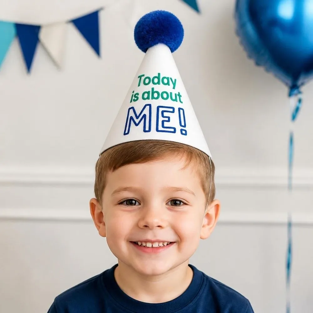 Atmosphere Prop Hand-Drawn Birthday Hat Non-Woven Fabric Sweet Graffiti Birthday Hat Princess Birthday Hat Birthday Celebration