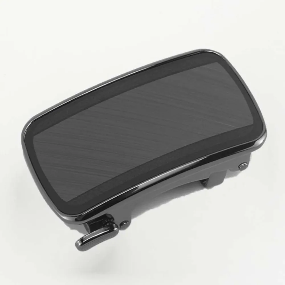 سبيكة واسعة حزام مشبك أسود الملمس الرجال سبيكة حزام مشبك استبدال الملحقات 3.5 سنتيمتر حزام أبازيم التلقائي #3