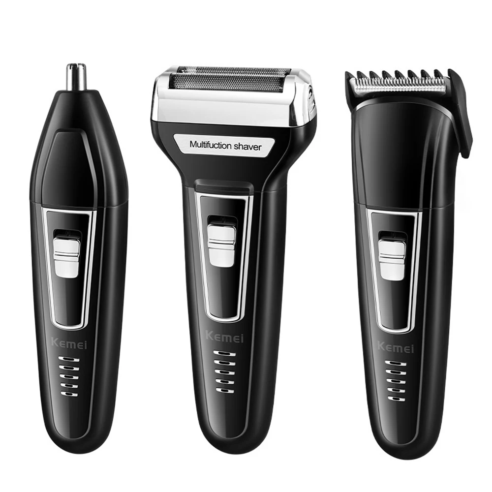 

3In1 kit Electric Shaver Beard Trimmer Shaving Machine For Men Shaver Rechargeable Electric Razor Nose Hair Trimmer For Men