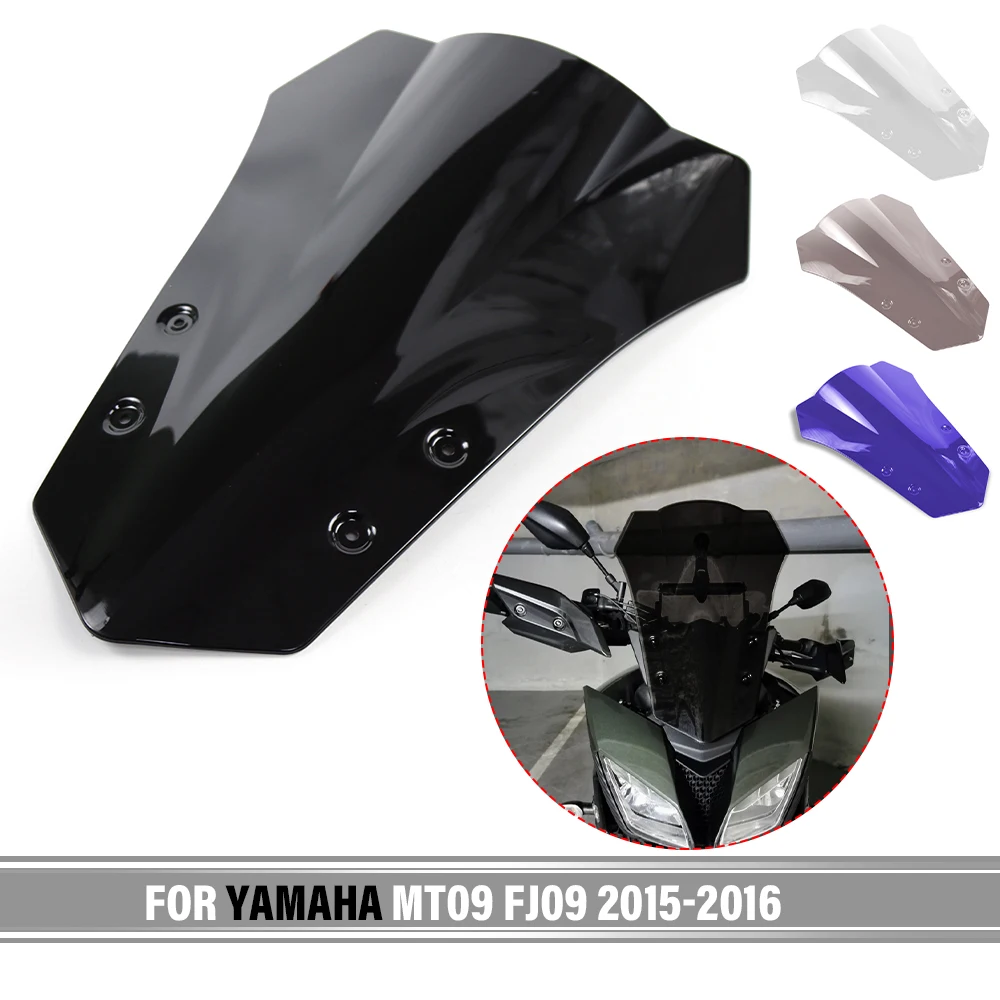 

Motorcycle Double Bubble Windshield WindScreen Screen For Yamaha MT-09 Tracer MT09 FJ09 FJ-09 2015 2016 15 16 MT-09 Tracer 900