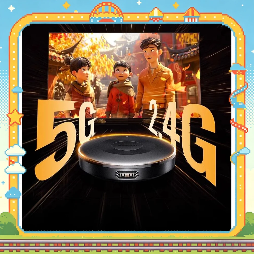 UGREEN CM617 Wireless HDMI Display Adapter 4K 60Hz 2.4G 5G Screen Mirroring Transmitter for Phone Laptop TV Projector.