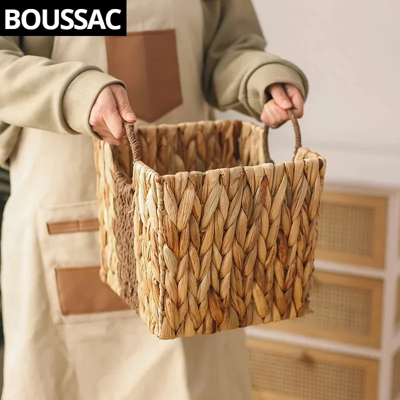 Imagem -02 - Wicker Basket Toy Organizer Caixa de Armazenamento para Roupas Casa e Jardim Cesto de Lavanderia Acessórios de Piquenique Pânicos de Cozinha