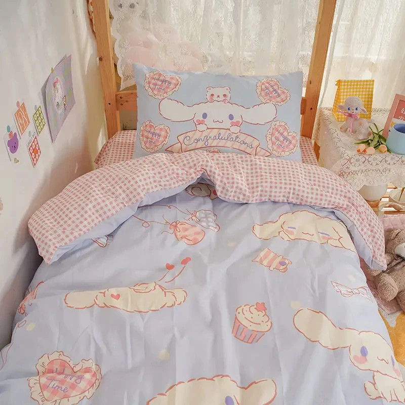 Sanrio Anime Cartoon Cinnamoroll Kids Girls Duvet Cover Cute Bed Quilt Cover Pillowcase Children\'s Birthday Gift Bedroom Decor