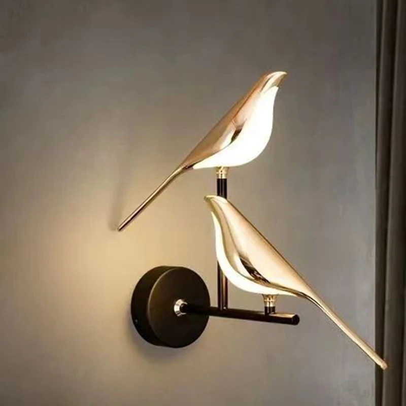 

Magpie Bird LED Wall Lamps for Bedroom By The Bedside 360° Rotation Indoor LED Wall Lights Aisle Fixture Home Atmosphere Lights