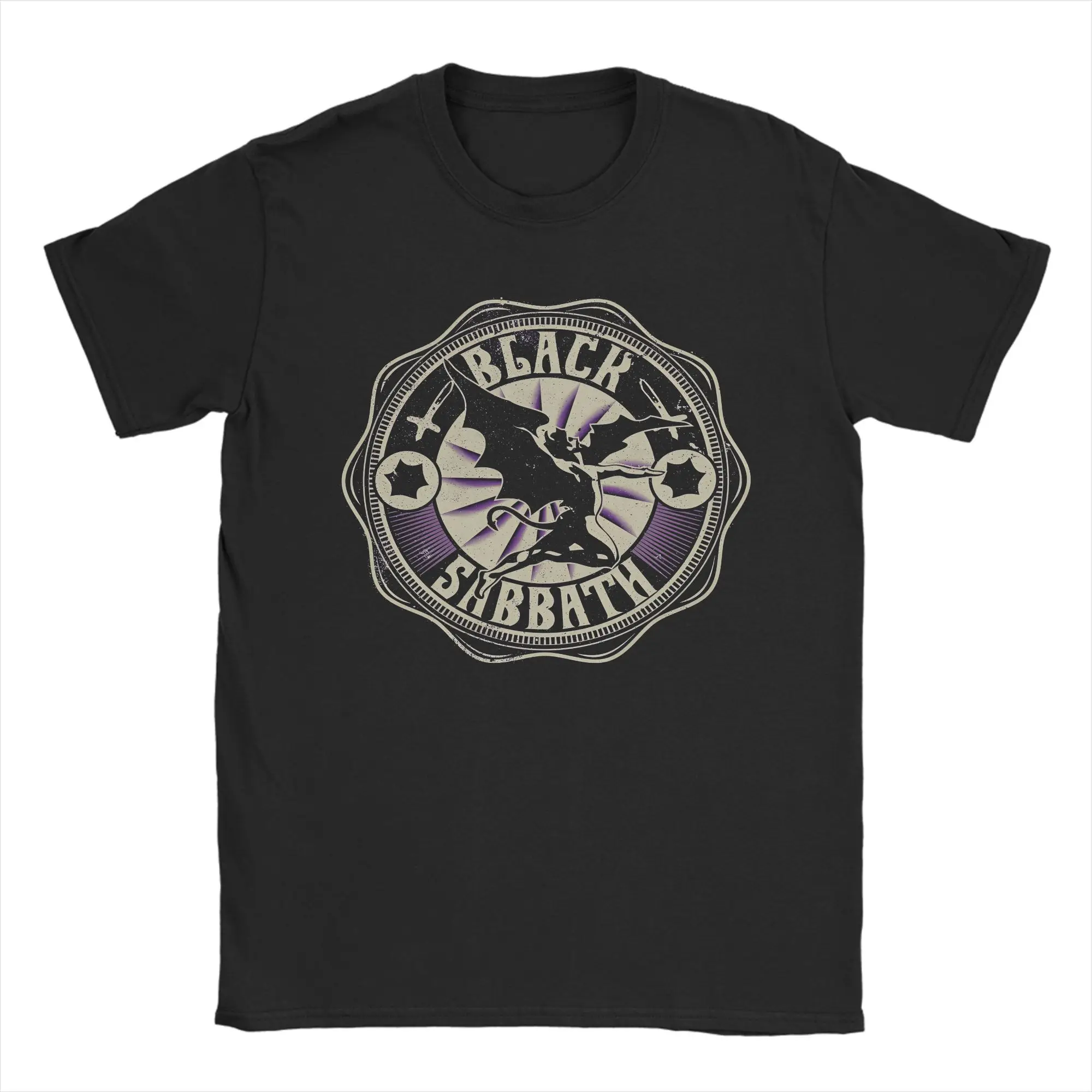 

Black Sabbaths Rock Band T-Shirt Summer 100 Cotton T Shirts For Men Hip Hop Print Tee Shirt Short-Sleeved Vintage Clothes